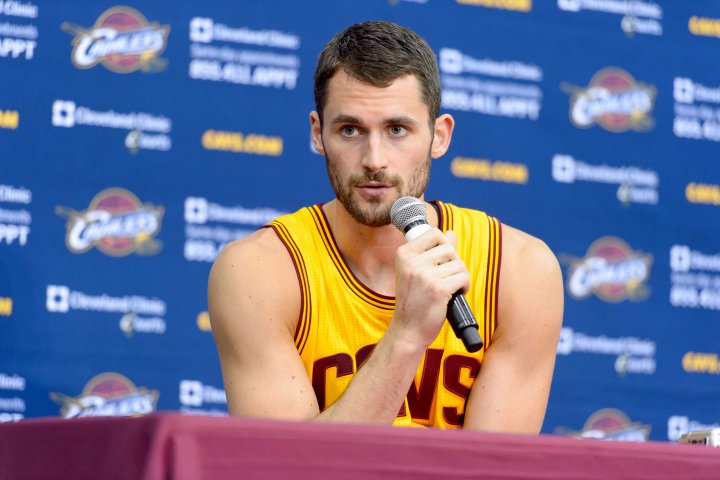 Kevin Love at Cleveland Cavaliers Media Day
