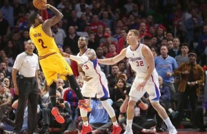 Kyrie Irving shooting vs. L.A. Clippers on January 16, 2015