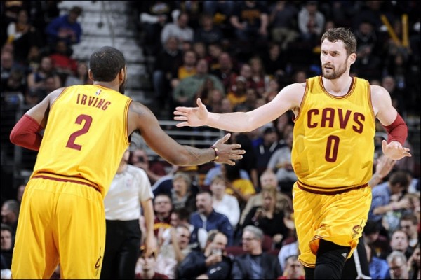 Kyrie Irving/Kevin Love vs. Brooklyn Nets on March 18, 2015