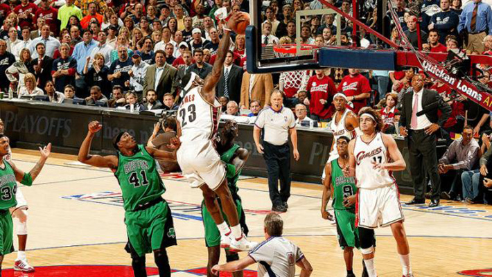 LeBron dunk vs. Kevin Garnett Celtics
