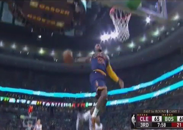 Video: LeBron James Throws Down the Epic Windmill