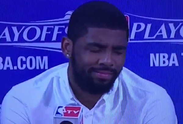 Video: Reporter Asks LeBron to Criticize Kyrie Irving While He's Sitting Right Next to Him