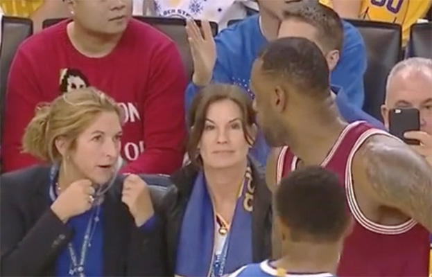 Video: LeBron Stares Down Fan That Calls Him a Crybaby