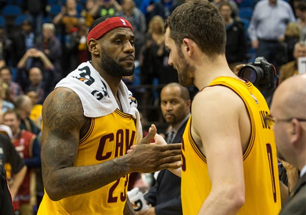 LeBron James and Kevin Love