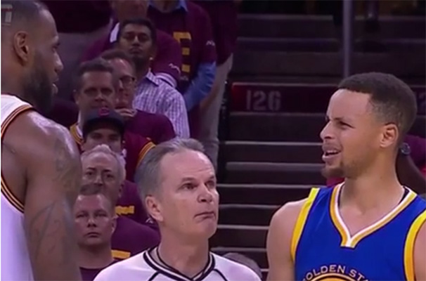 Video: LeBron James and Steph Curry Talk Trash to Each Other