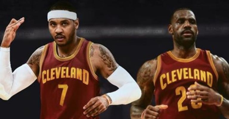 Carmelo Anthony and LeBron James on Cavs