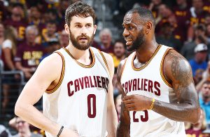 Kevin Love and LeBron James