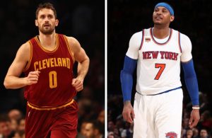 Kevin Love and Carmelo Anthony