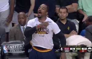 J.R. Smith Yelling at Marcus Smart Bench