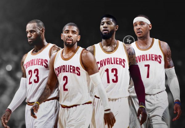 LeBron James, Kyrie Irving, Paul George, Carmelo Anthony Cavs