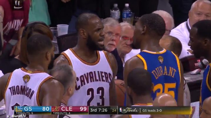 Video: LeBron James and Kevin Durant Get Into Heated Confrontation