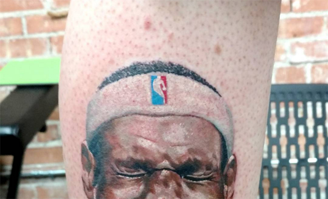 LeBron James Hater Gets Disrespectful Tattoo on His Calf