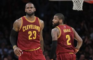 LeBron James and Kyrie Irving mad