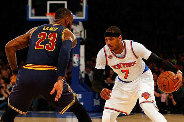 LeBron James and Carmelo Anthony Cavs Knicks