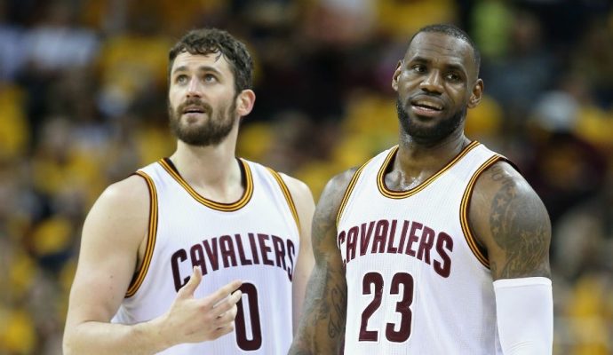 Kevin Love and LeBron James Cavs