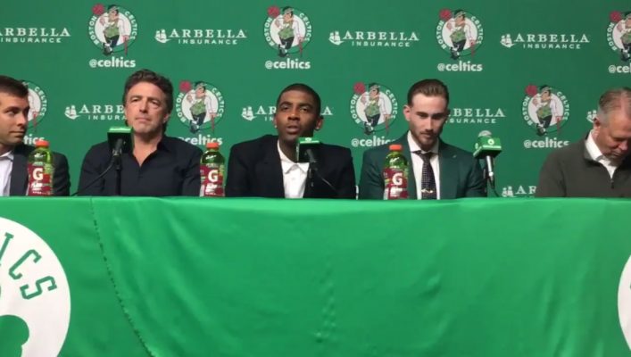 Kyrie Irving Boston Celtics Introductory Press Conference