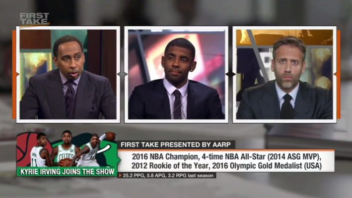 Kyrie Irving First Take Stephen A. Smith Max Kellerman