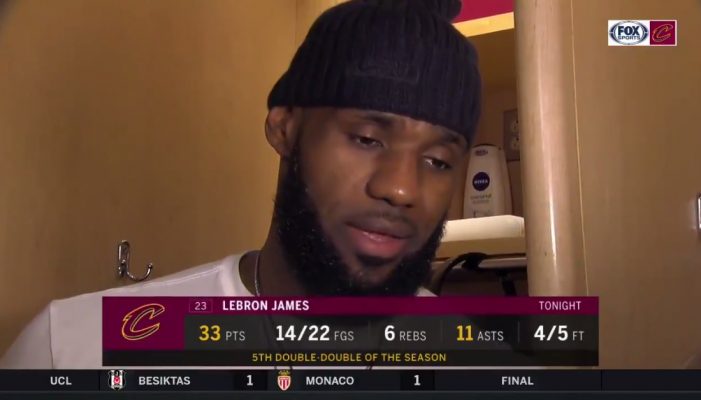 Video: LeBron James Weighs in on Team's Defensive Issues as Cavs Lose 4th Straight