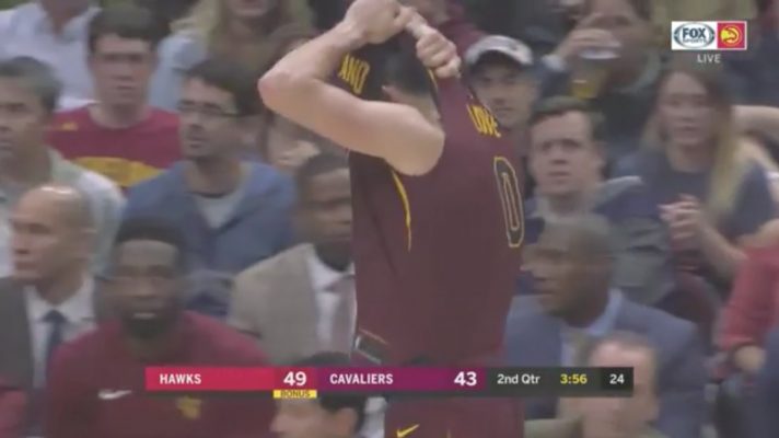 Video: Kevin Love Rips His Jersey in Frustration