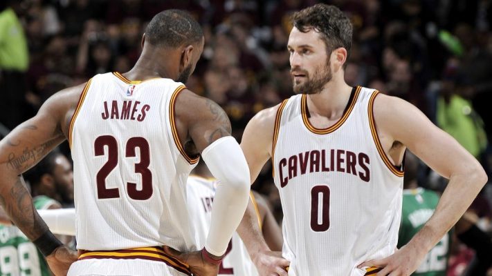 LeBron James and Kevin Love Cavs
