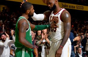 LeBron James and Kyrie Irving Cavs Celtics