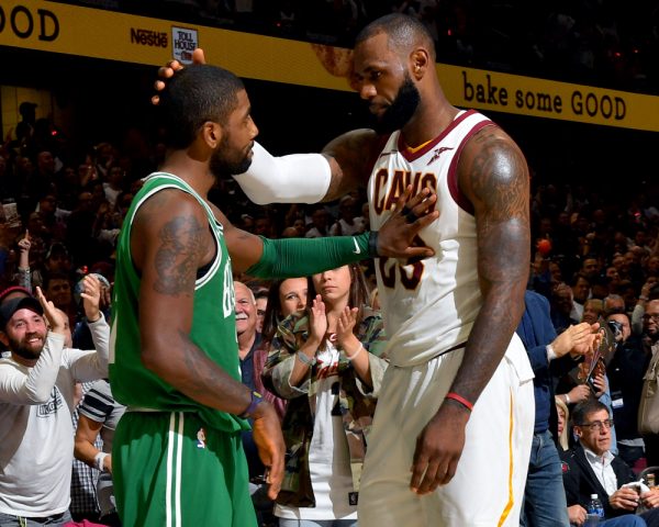 LeBron James and Kyrie Irving Cavs Celtics