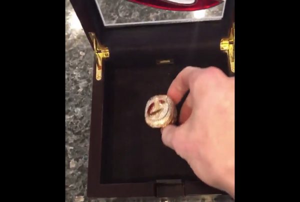 VIDEO: Kevin Love Shows Off Championship Ring to Haters