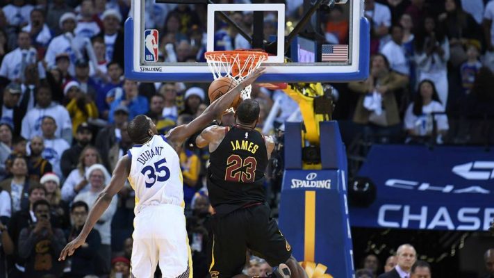 LeBron James Getting Fouled by Kevin Durant
