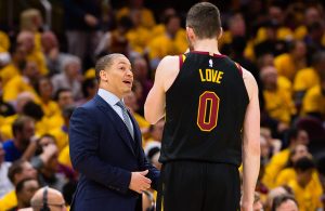 Tyronn Lue and Kevin Love Warriors