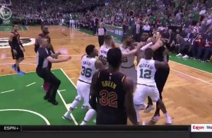 Larry Nance Jr. and Marcus Morris Scuffle