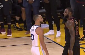 Stephen Curry and LeBron James Cavs Warriors