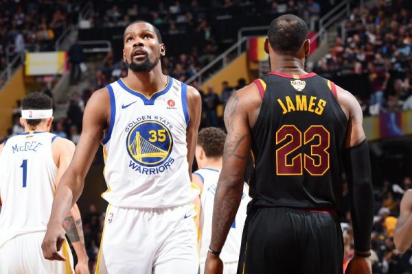 Kevin Durant and LeBron James Cavs Warriors