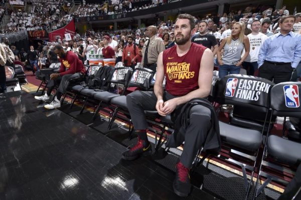 Kevin Love on Bench