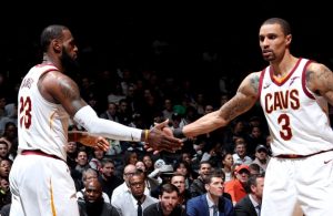 LeBron James and George Hill Cavs