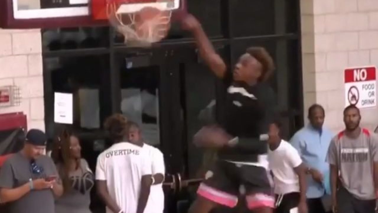 LeBron James Jr. Gets His First Dunk at 