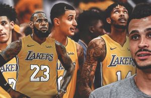 Larry Nance Jr. and LeBron James Lakers