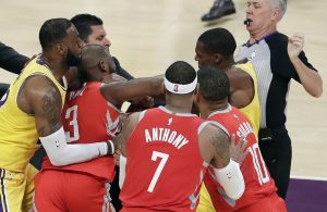 Los Angeles Lakers and Houston Rockets Brawl