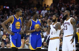 Kevin Durant, Draymond Green, Kyrie Irving and LeBron James
