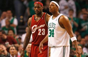 LeBron James and Paul Pierce Cavs Celtics