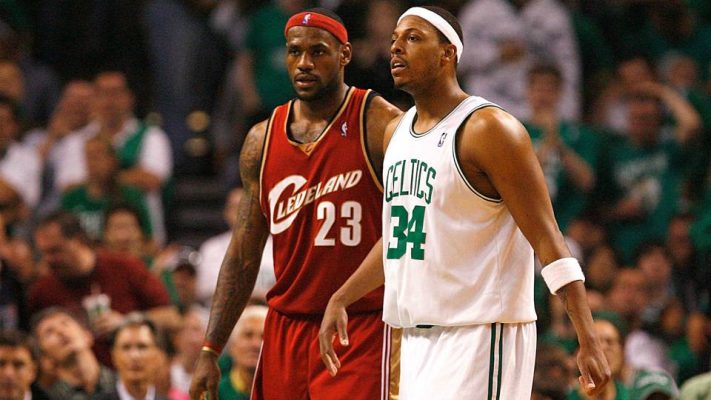 LeBron James and Paul Pierce Cavs Celtics