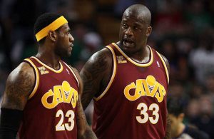 LeBron James and Shaquille O'Neal Cavs