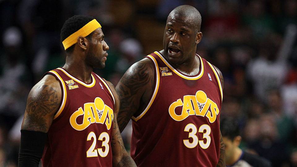 LeBron James and Shaquille O'Neal Cavs