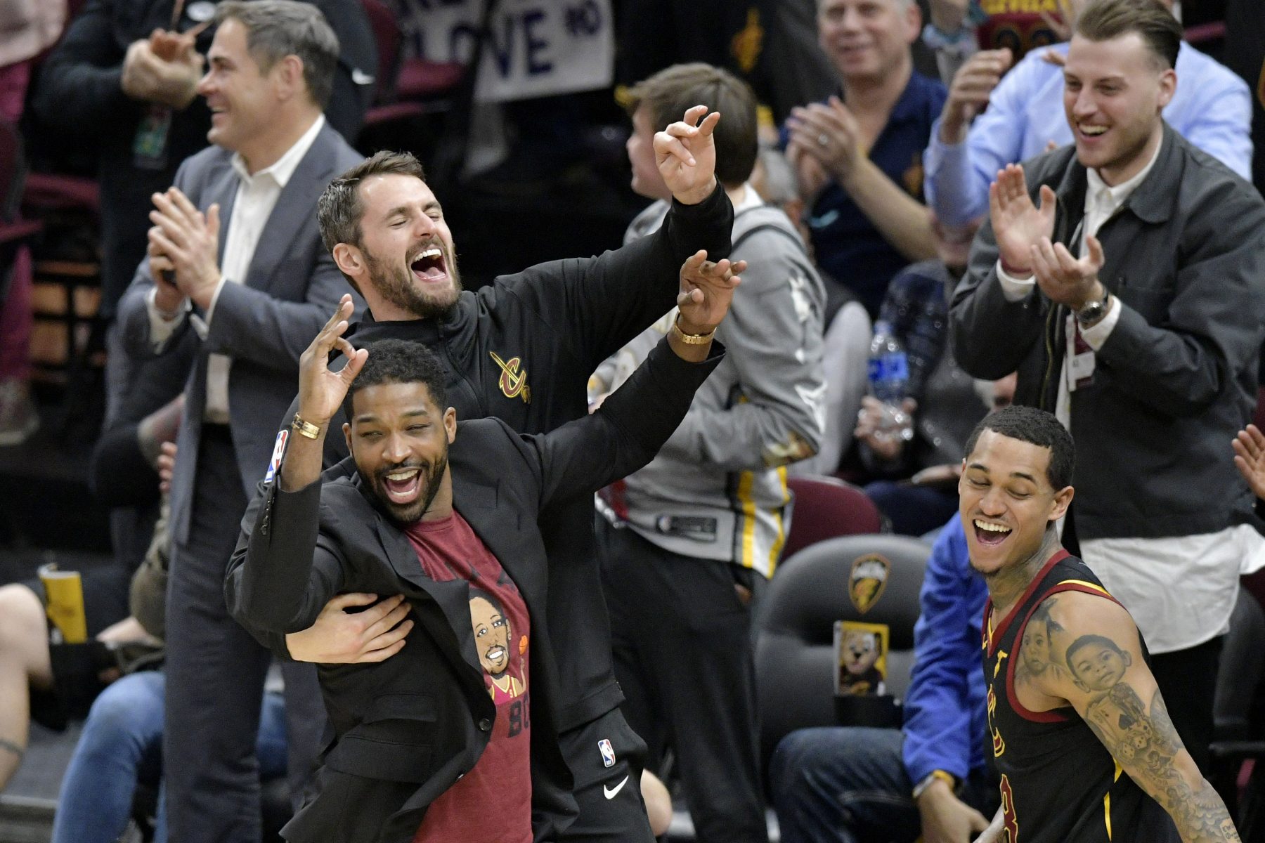 Kevin Love and Tristan Thompson