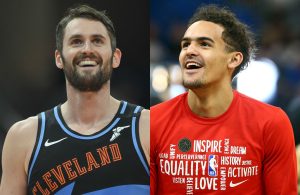 Kevin Love and Trae Young