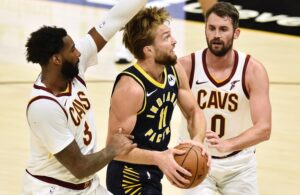 Kevin Love, Andre Drummond and Domantas Sabonis